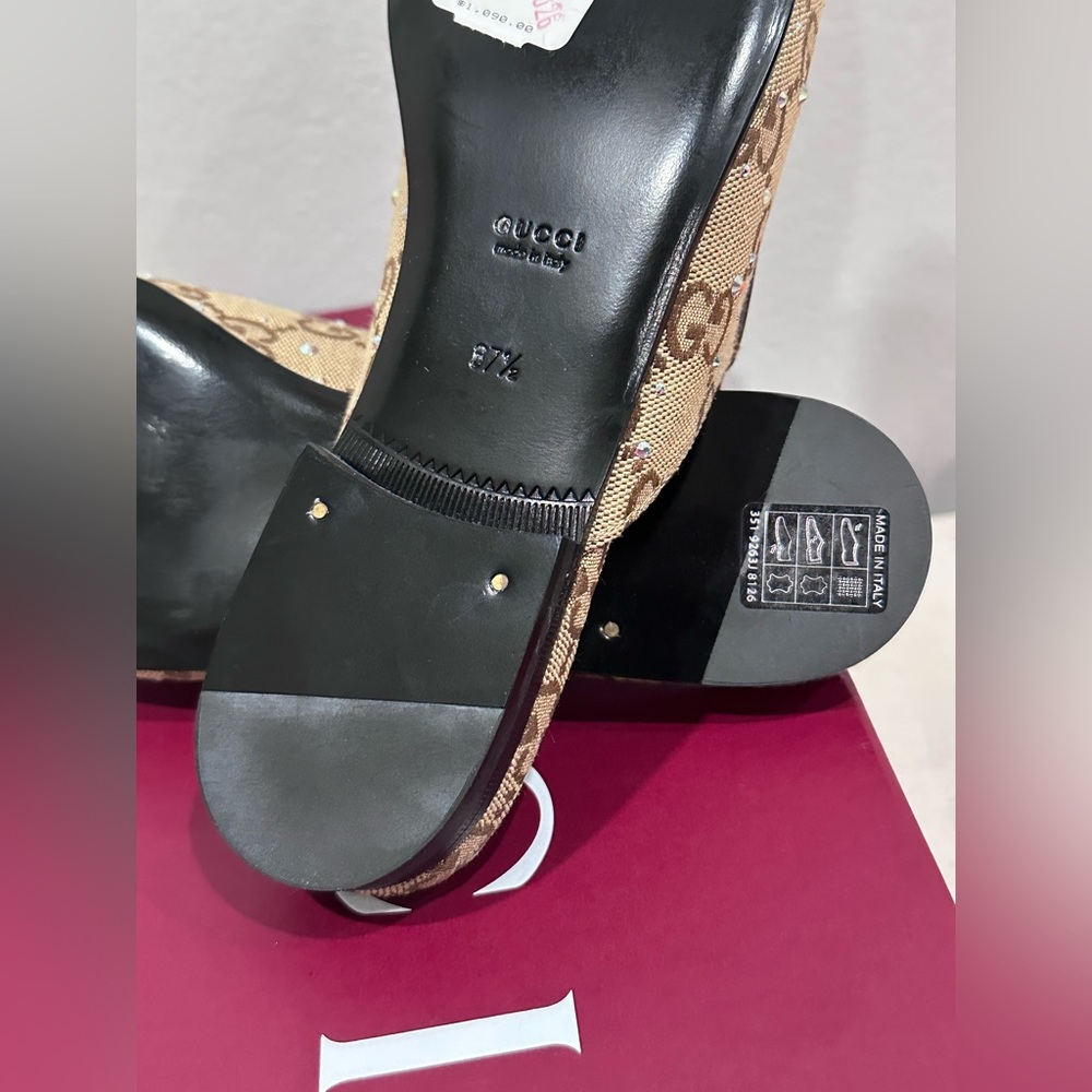 Gucci Princetown Crystal Slipper with Horsebit, Fabric - Picture 9 of 13